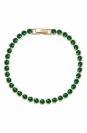 Ettika Cubic Zirconia Tennis Necklace in Green at Nordstrom