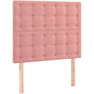 vidaXL Cabecero Con Luces Led Terciopelo Rosa 80x5x118/128 Cm Vidaxl