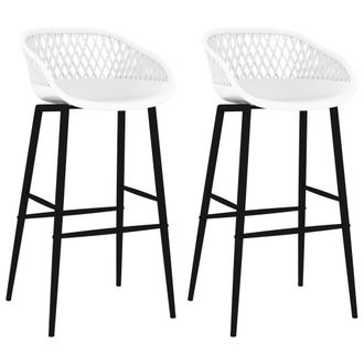 vidaXL Taburetes De Cocina 2 Unidades Blanco Vidaxl