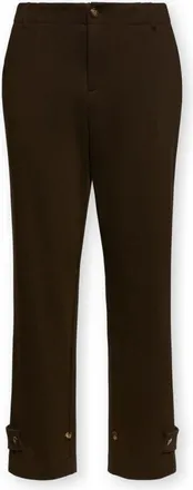 Elena Miro Broeken, Dames, Bruin, 2Xl, Katoen, Slimme broek met verstelbare zoombandjes