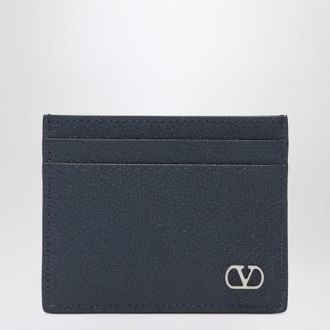 Valentino Garavani Vlogo Signature blue card holder