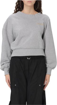 The Attico Dames, Sweatshirts & Hoodies, Grijs, Maat: 2XS Katoen