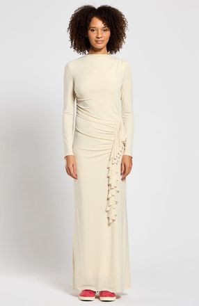 Daska Charlotte Side Frill Dress in Ivory at Nordstrom, Size X-Large