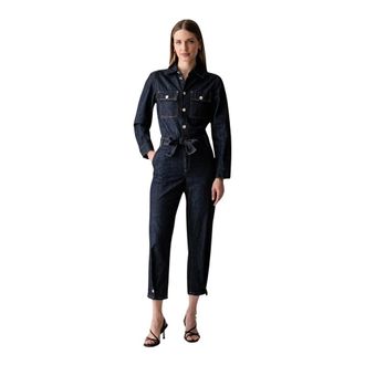 Liu Jo Lange Denim Jumpsuit - Dames - Jumpsuits - Blauw - S - Denim - Jumpsuits & Playsuits