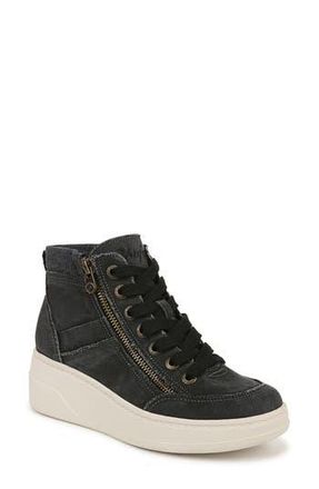 Blowfish Camden Wedge Sneaker in Black Distressed Canvas at Nordstrom Rack, Size 6.5