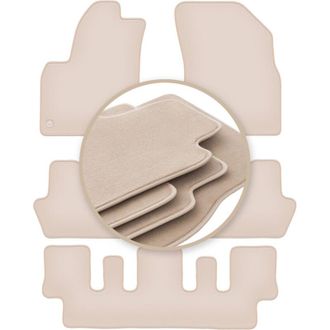 OEM Alfombrillas Premium Beige Para: Citro&euml;n C4 Picasso I 7 Plazas 2006-2013