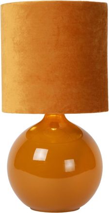 Lucide L&aacute;mpara de mesa de vidrio 1xE14, ocre