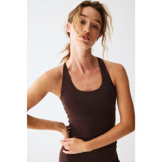 H&M Sports Vest Top With Softmove in Warm Brown at Nordstrom, Size X-Small