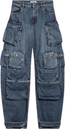 The Attico Long Pant - Dames - Loose Fit Jeans - Blauw - W27 - Katoen - Jeans