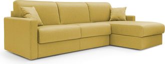 Divani.Store Divani.store - Chris Sof&aacute; Esquinero De 5 Plazas En Tejido Impermeable 268 Cm Izquierdo (mat. 140x197) Amarillo