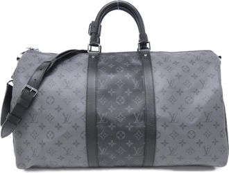 Louis Vuitton Black Gris Coated Canvas Boston Bag (Pre-Owned)
