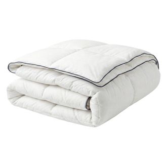 Beliani Beliani - Edred&oacute;n Blanco Funda De Algod&oacute;n Relleno De Microfibra Tama&ntilde;o Individual 155 X 220 Cm Acolchado Lavable A M&aacute;quina Teleno