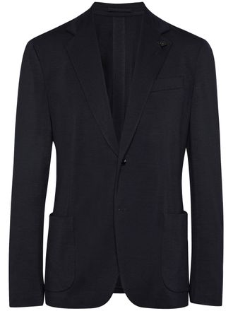 Lardini Black Easy Wear Drop Two-Piece Suit