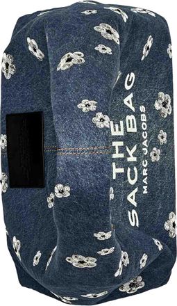 Marc Jacobs Womens The Sequin Daisy Denim Sack Bag Blue > Shoulder