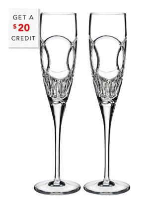 Waterford Wedding Vows Flute Pairwith $20 Credit