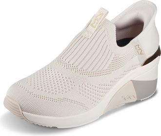 Skechers Womens A-Wedge-Crecent Hands Free Slip-ins Sneaker, Taupe, 5.5 UK