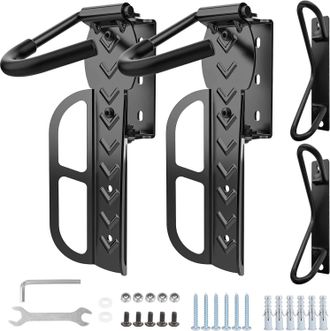 OEM 2 Soportes De Pared Giratorios Para Bicicletas - Soporte De Pared Vertical - Con Ganchos Para Bicicletas De Monta&ntilde;a, Bicicletas De Carretera Y Bicicle