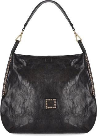 Campomaggi Luana Schoudertas - Dames - Schoudertassen - Zwart - ONE Size - Katoen - Tassen
