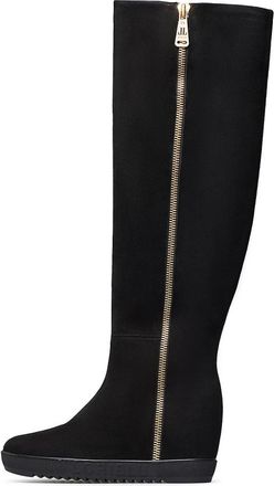 Loriblu Inner Platform Hoge Laars - Dames - Hoge Laarzen - Zwart - 37 EU - Leer - Schoenen