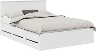 vidaXL Estructura De Cama Con Caj&oacute;n 140 X 190 Cm Madera Ingenieril Vidaxl
