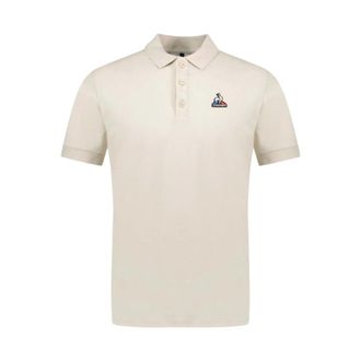 Le Coq Sportif Polo SS N6 M - Heren - Polos - Beige - S - Katoen - Tops