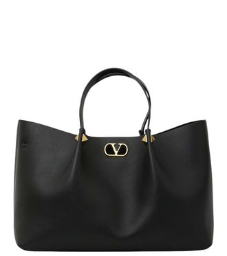 Valentino Garavani Black VLogo Signature Large Tote