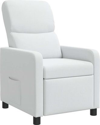 vidaXL Recliner Blanco Tela Vidaxl