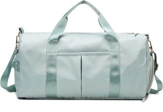 Generic Compatible For Wet Dry Separate Travel Bag Large Gym Swim Yoga Sports Duffel(Black green)