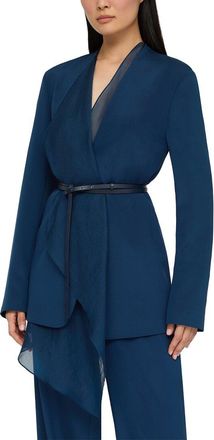 Lafayette 148 New York Plus Silk-Blend Cardigan Jacket