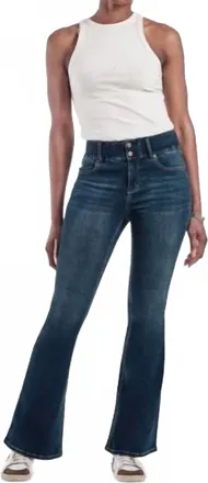 1822 Denim Shapewear Fit And Lift Flare Jean In Dark Wash