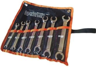 Trade Shop Trade Shop - Set 7 Chiavi Aperte Raccordi Dadi Svasati 6x8 9x11 10x12 13x14 15x17 16x18 19x22mm