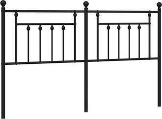 vidaXL Cabecero De Metal Negro 180 Cm Vidaxl