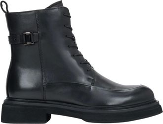 Estro & Luminara Leren veterlaarzen - Dames - Schoenen - Zwart - Maat: 36 EU Leer
