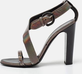 Proenza Schouler Metallic Patent Leather Iridescent Strappy Sandals