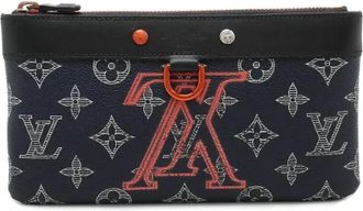 Louis Vuitton Pre-owned Monogram Ink Pochette Apollo PM Multi Pouch M62898 - Heren - Vintage Clutch - Blauw - ONE Size - Vintage