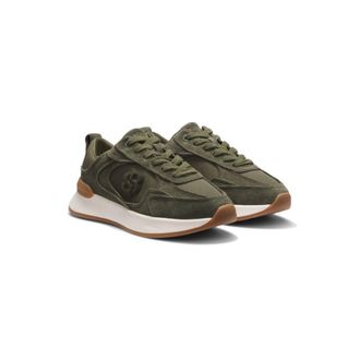 BOSS Suede sneakers with Double B monogram