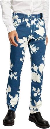 Erdem Blue Floral Bleached Oliver Jeans Size XL