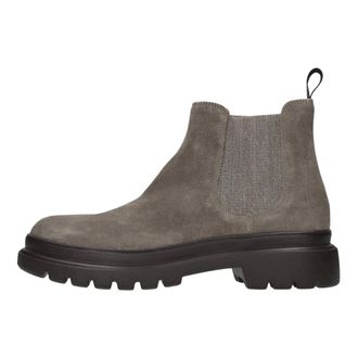 Frau Schoenen, Heren, Grijs, 41 EU, Leer, Beatles Enkellaarsjes