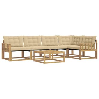 vidaXL Conjunto De Sof&aacute;s De Exterior 6 Pcs Y Beige 79 X 79 X 37 Cm Vidaxl