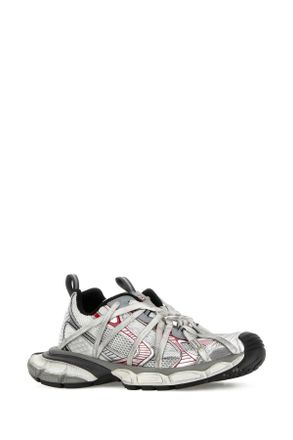 Balenciaga Mens Multicolor Mesh And Rubber 3xl Extreme Sneakers Gry Mx-Silv-Red-Blk T Polyurethane Mx/silv/red/blk