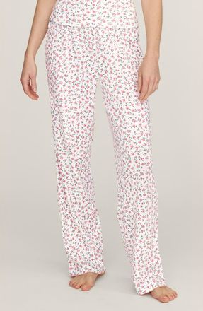 Petite Plume Pima Cotton Pointelle Pants in Pink at Nordstrom, Size X-Large