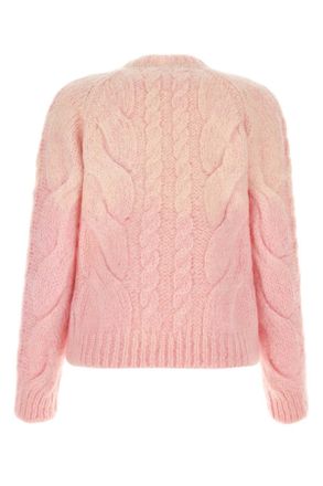 Maison Margiela Womens Pink Mohair Blend Sweater - Light Pink Wool - Size X-Small