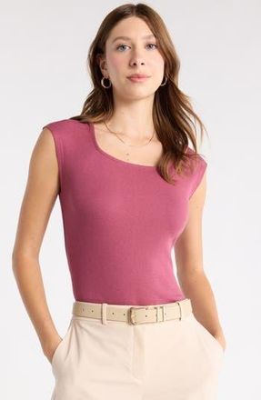 Melrose and Market Square Neck Top in Burgundy Maroon at Nordstrom Rack, Size X-Large