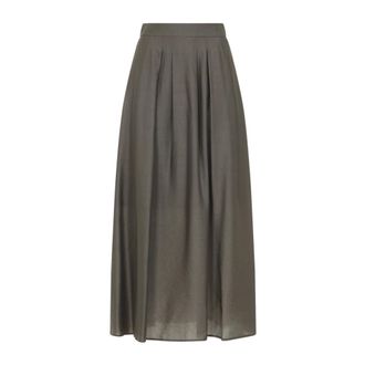 PESERICO Rokken, Dames, Bruin, 2Xs, Lyocell Midi Rok
