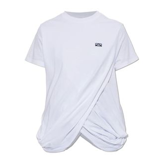 Loewe Logo T-shirt - Dames - Tops - Wit - Maat: S Katoen