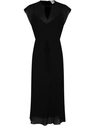 Calvin Klein semi-sheer midi dress - Black