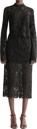 A.L.C. Lydia Lace Midi Skirt In Black