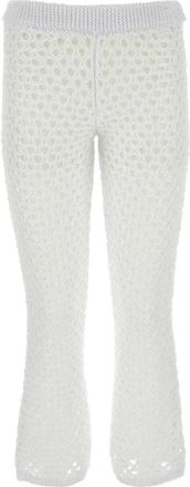 Valentino Garavani Escape Pant - Dames - Wijde Broeken - Wit - S - Polyester - Broeken