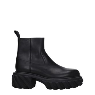 Off-white Chelsea Boots Met Plateauzool
