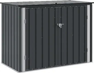 vidaXL Scatola Di Stoccaggio Per Giardino Nero 151,5 X 82 X 110,5 Cm Vidaxl